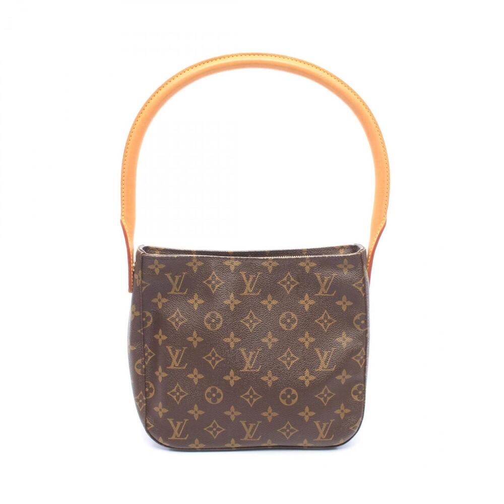 LOUIS VUITTON Brown Monogram Leather Looping MM Shoulder Bag